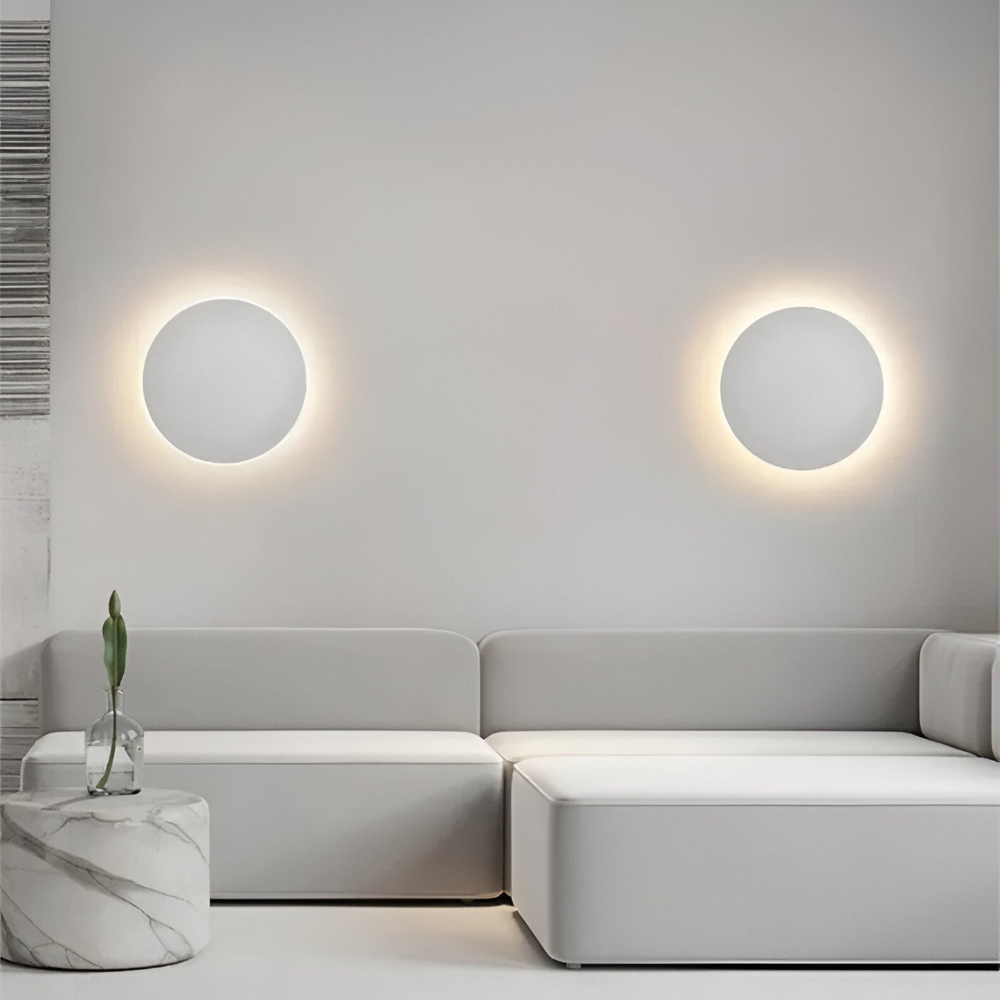 Flush Mount Round LED Wall Light in Modern Style