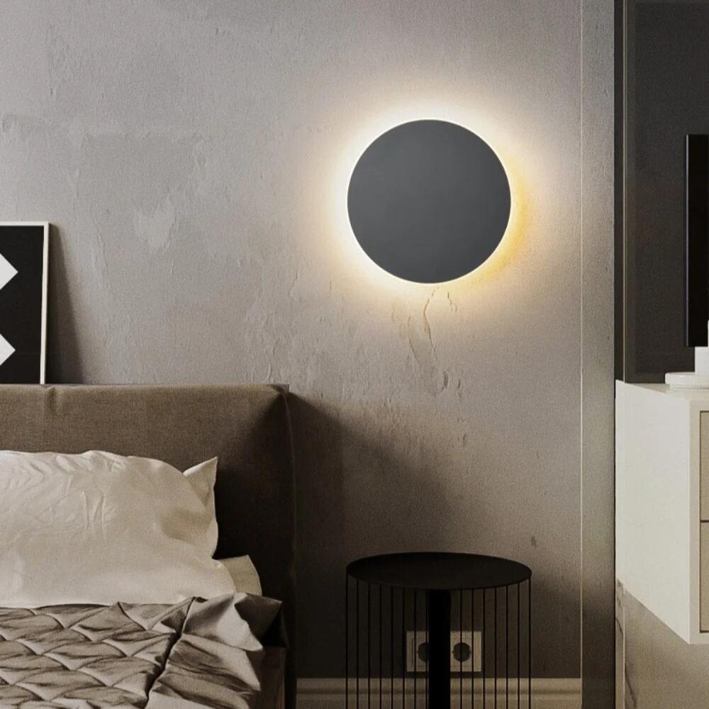 Flush Mount Round LED Wall Light in Modern Style