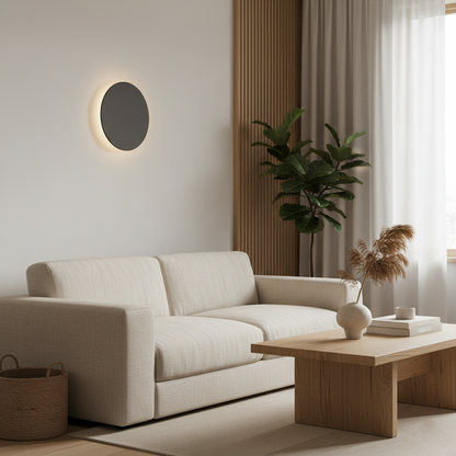 Flush Mount Round LED Wall Light in Modern Style
