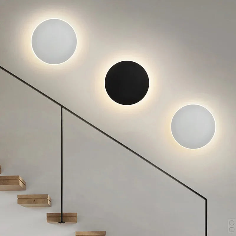 Flush Mount Round LED Wall Light in Modern Style