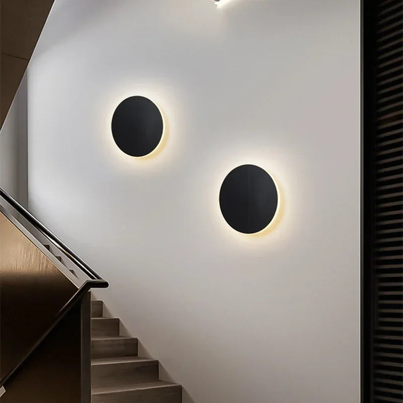 Flush Mount Round LED Wall Light in Modern Style