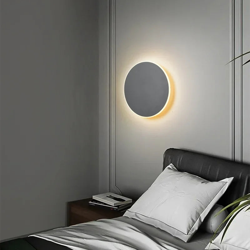 Flush Mount Round LED Wall Light in Modern Style