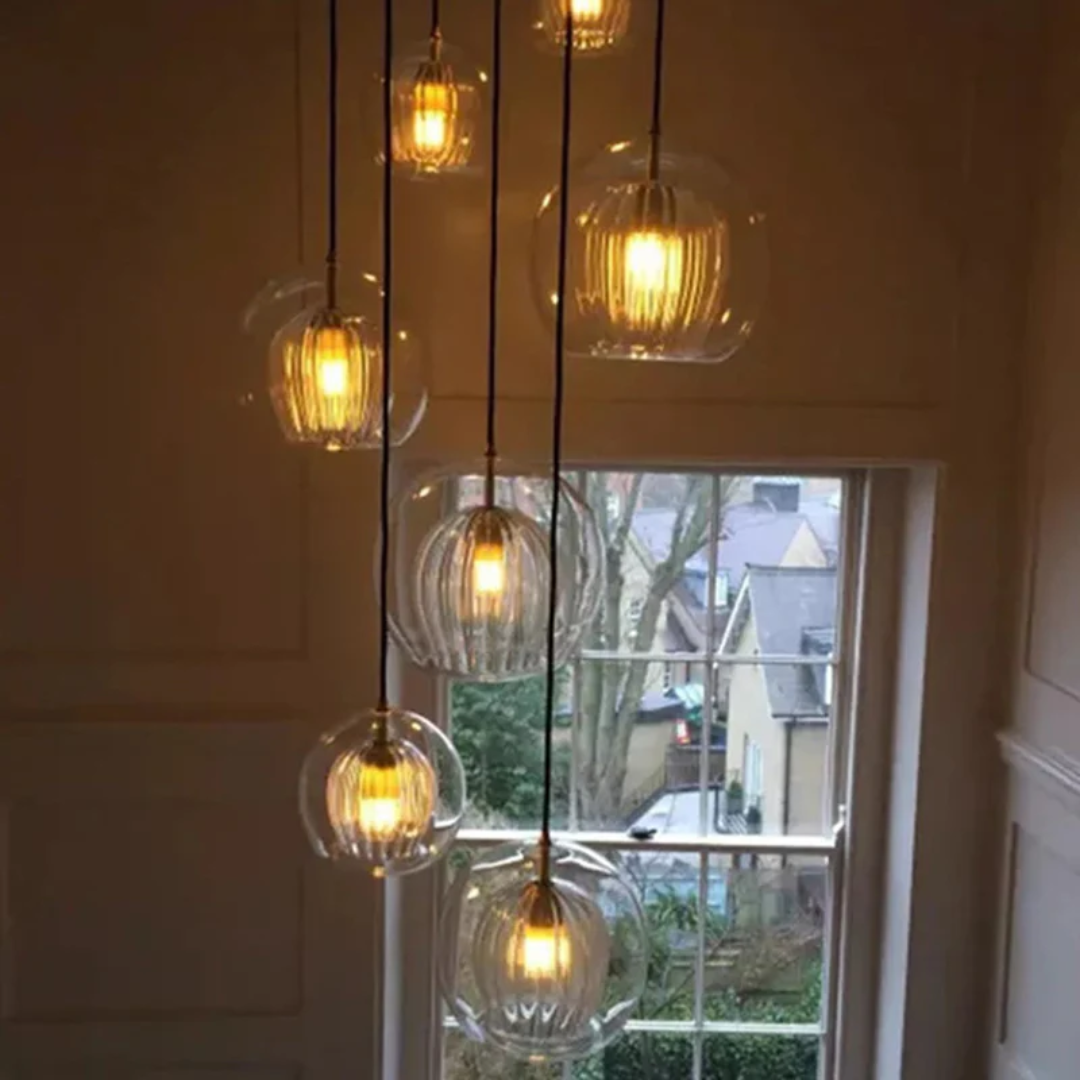 Contemporary Round LED Pendant Light - Aurora Sphere Design