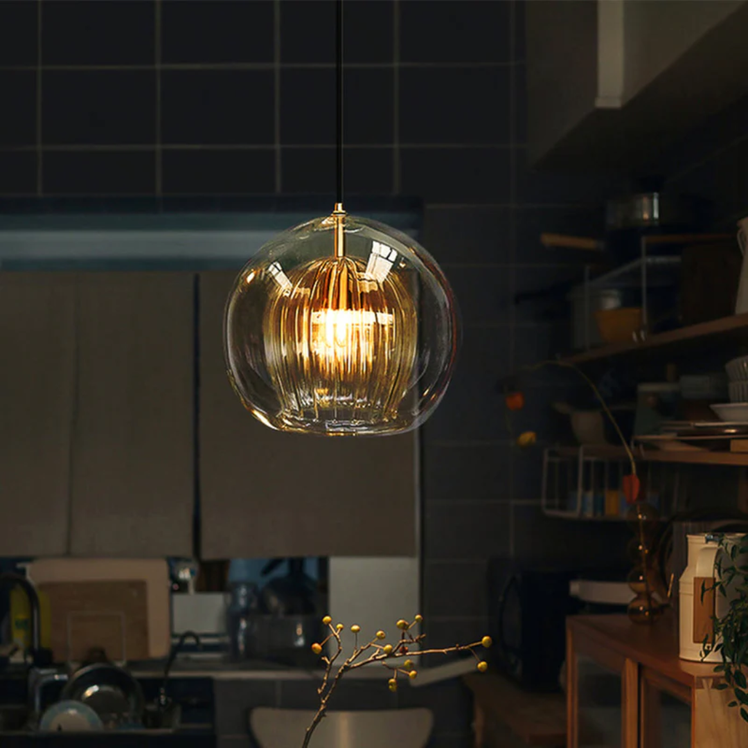 Contemporary Round LED Pendant Light - Aurora Sphere Design
