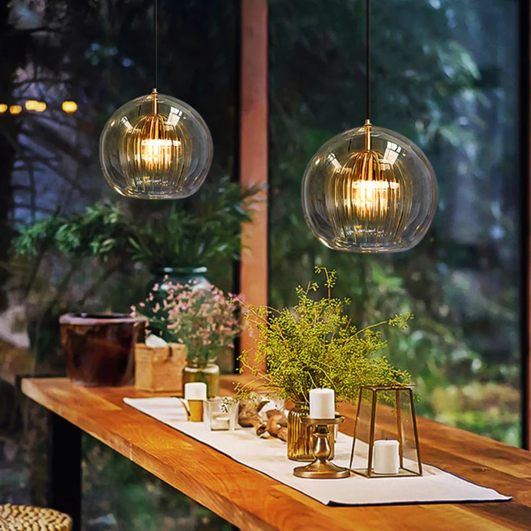 Contemporary Round LED Pendant Light - Aurora Sphere Design