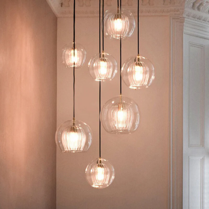 Contemporary Round LED Pendant Light - Aurora Sphere Design