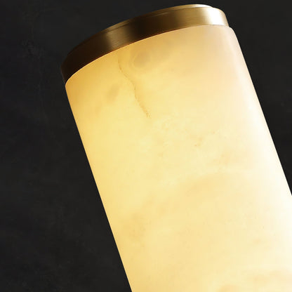 Elegant Flush Mount Wall Light with Unique Marble Shade