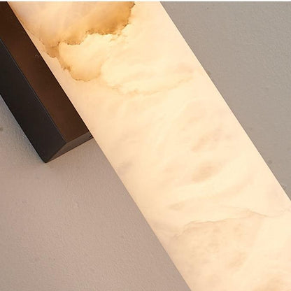 Elegant Flush Mount Wall Light with Unique Marble Shade