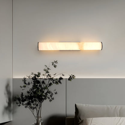 Elegant Flush Mount Wall Light with Unique Marble Shade
