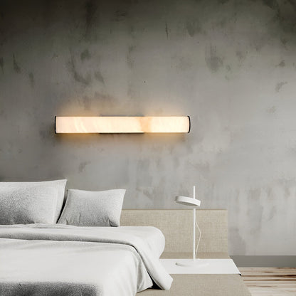 Elegant Flush Mount Wall Light with Unique Marble Shade