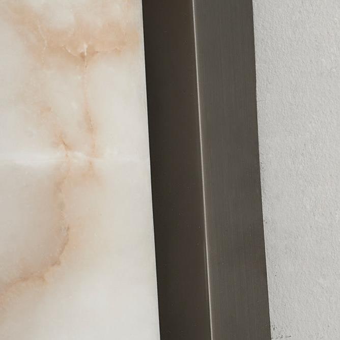 Elegant Flush Mount Wall Light with Unique Marble Shade