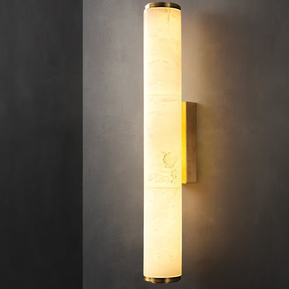 Elegant Flush Mount Wall Light with Unique Marble Shade