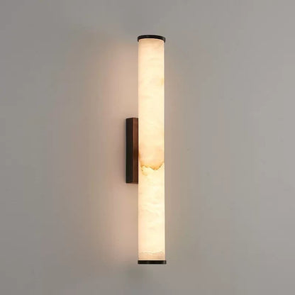 Elegant Flush Mount Wall Light with Unique Marble Shade