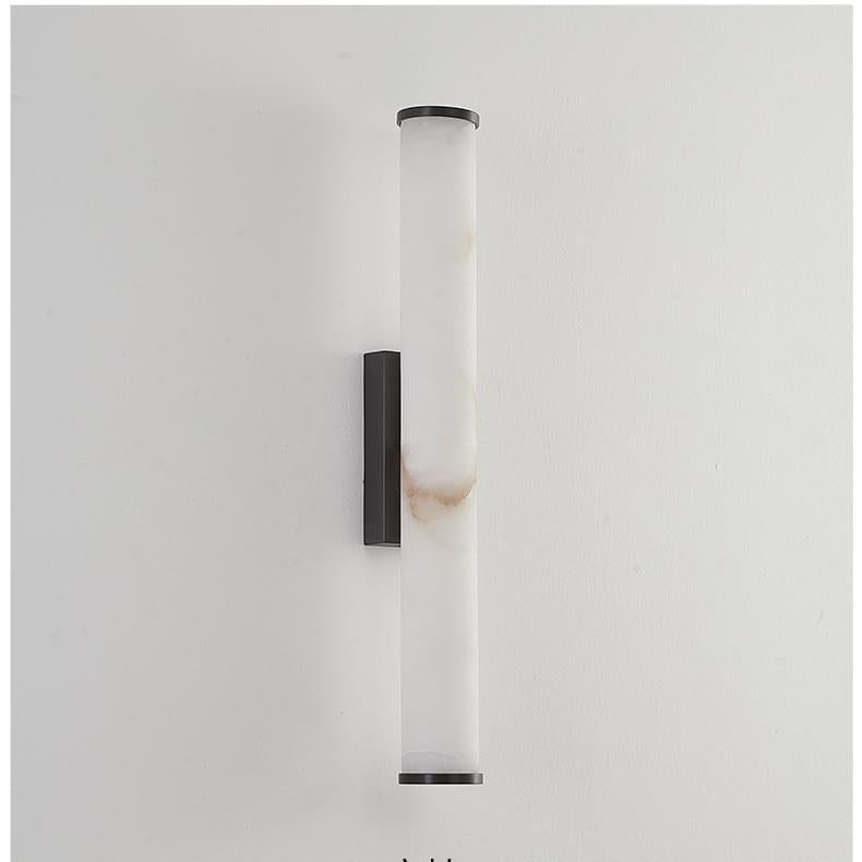 Elegant Flush Mount Wall Light with Unique Marble Shade