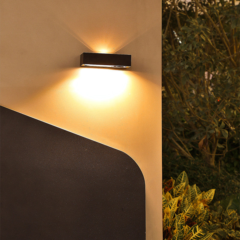Solar Up-Down Outdoor Wall Light with Automatic Sensor – Energy Efficient – Warm & Cool White