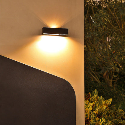 Solar Up-Down Outdoor Wall Light with Automatic Sensor – Energy Efficient – Warm & Cool White