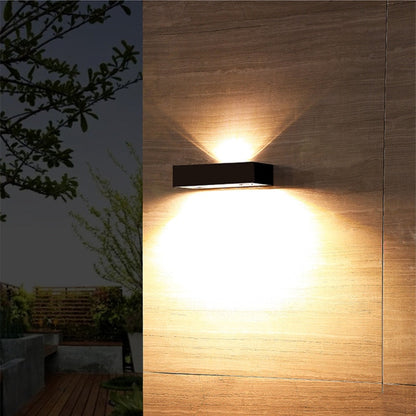 Solar Up-Down Outdoor Wall Light with Automatic Sensor – Energy Efficient – Warm & Cool White