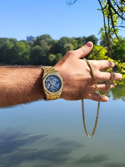 Leather Chronograph Watch - Timeless Elegance