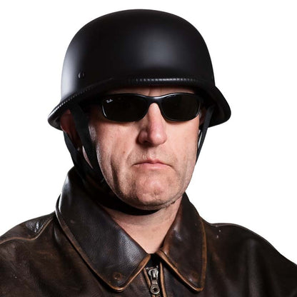 Open-Face Motorcycle Helmet with Quick-Release System