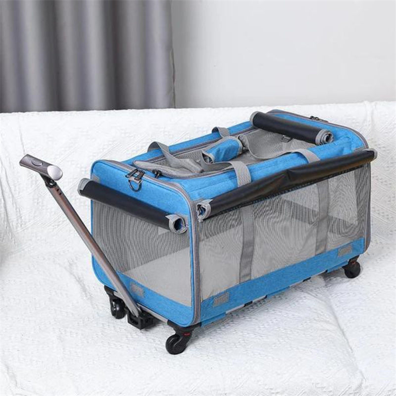 Spacious Pet Travel Bag with Wheels for Easy Transport