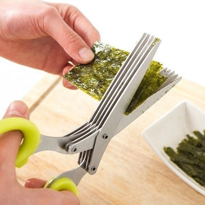 5-Blade Culinary Scissors for Kitchen Use