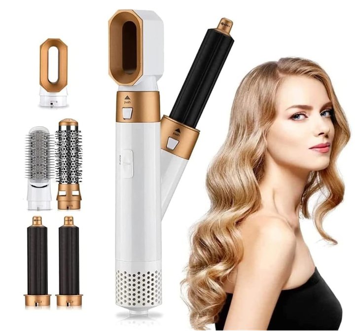 5-in-1 Styling Brush with Coanda Effect and Ionic Technology for Drying and Curls