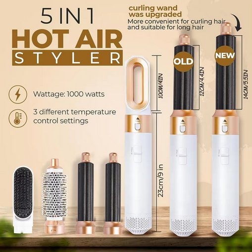 5-in-1 Professional Air Styler - Innovative Hair Tool with Coanda Effect