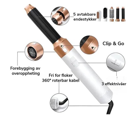 5-in-1 Professional Air Styler - Innovative Hair Tool with Coanda Effect