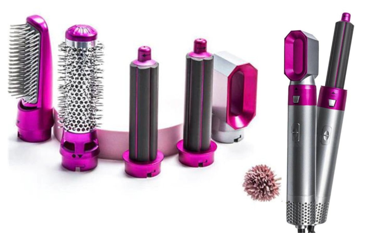 5-in-1 Styling Brush with Coanda Effect and Ionic Technology for Drying and Curls