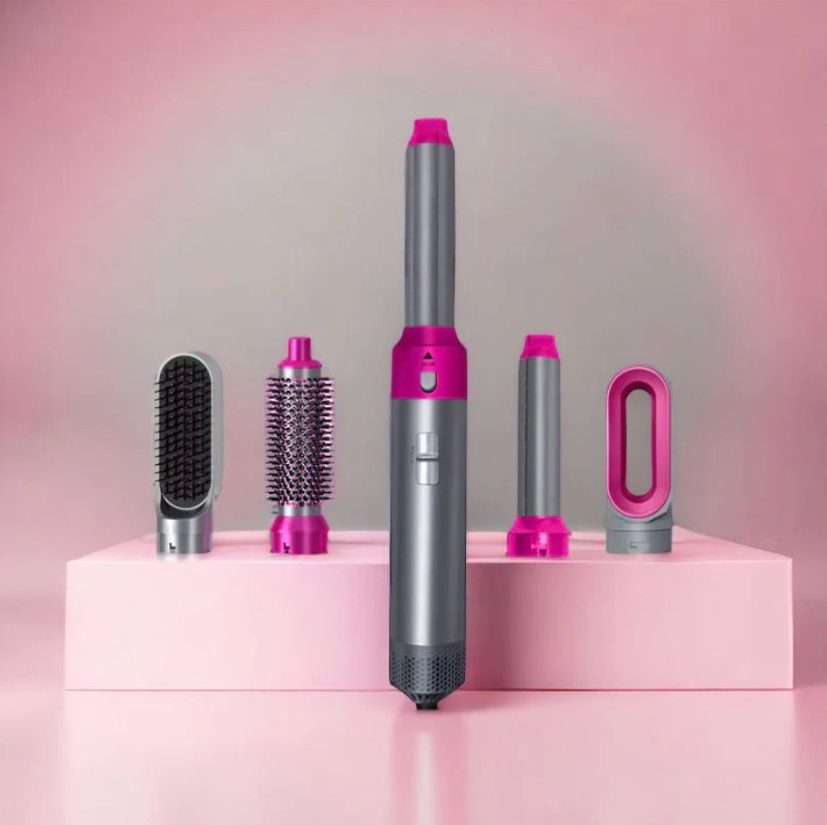 5-in-1 Styling Brush with Coanda Effect and Ionic Technology for Drying and Curls