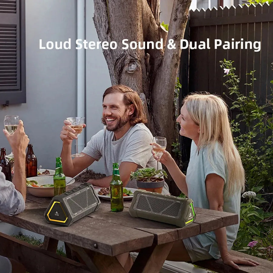 40W Waterproof Bluetooth Speaker for Outdoor Use, IPX7 Rated