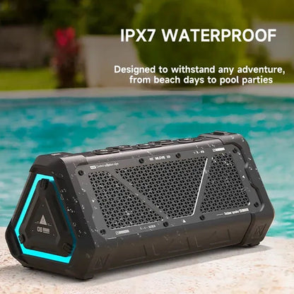40W Waterproof Bluetooth Speaker for Outdoor Use, IPX7 Rated