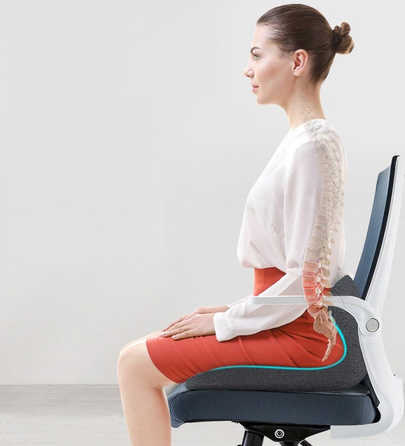 L-Shaped Orthopedic Memory Foam Cushion for Back Pain Relief and Comfort
