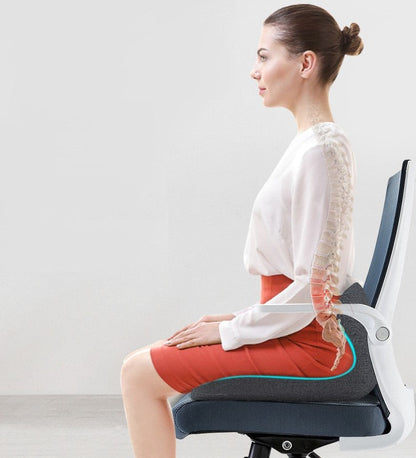 L-Shaped Orthopedic Memory Foam Cushion for Back Pain Relief and Comfort
