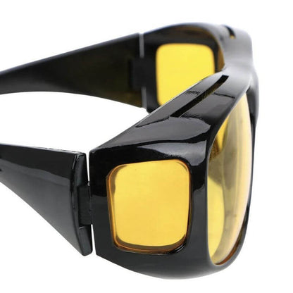 Yellow Tinted Anti-Glare Night Driving Glasses for Spectacle Users