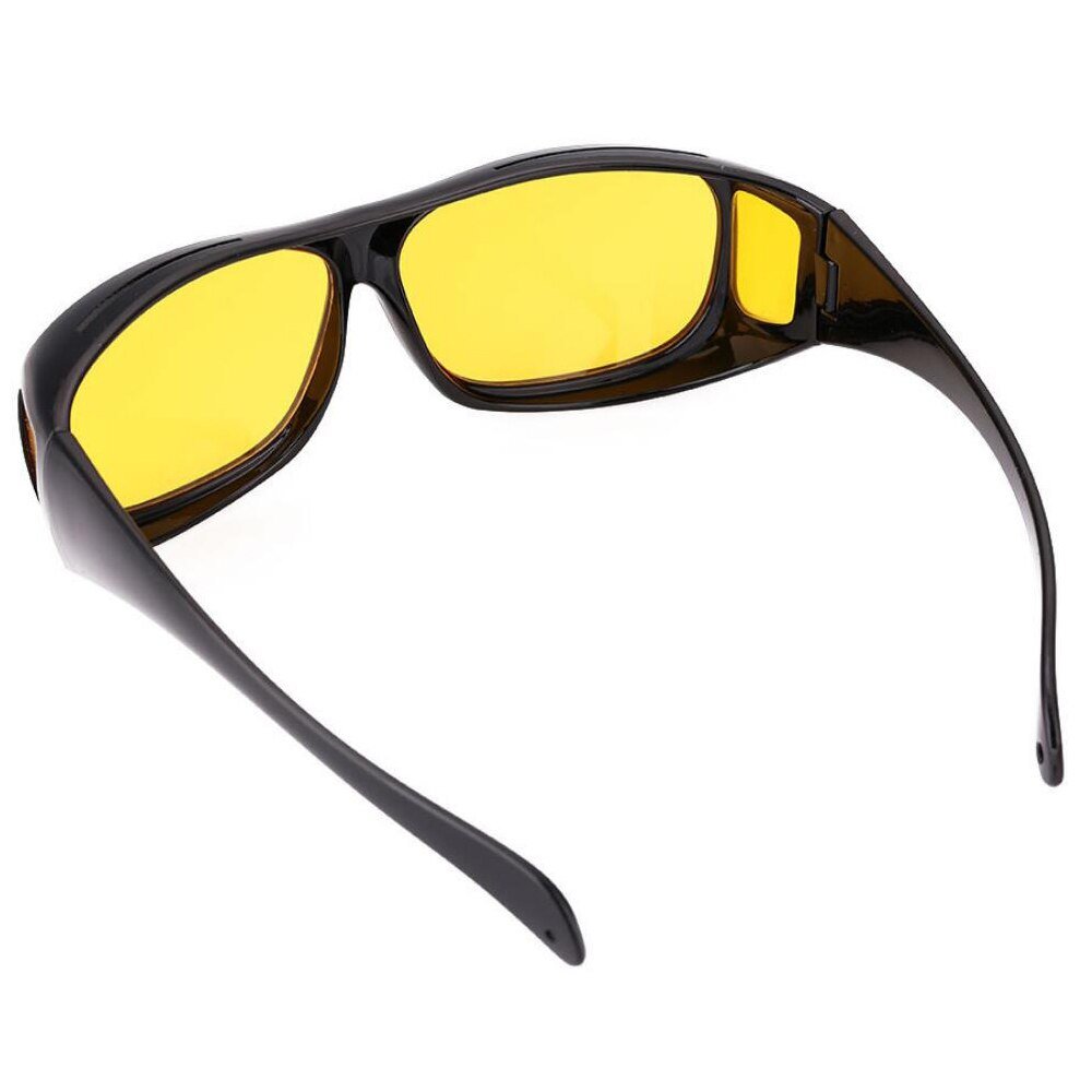 Yellow Tinted Anti-Glare Night Driving Glasses for Spectacle Users