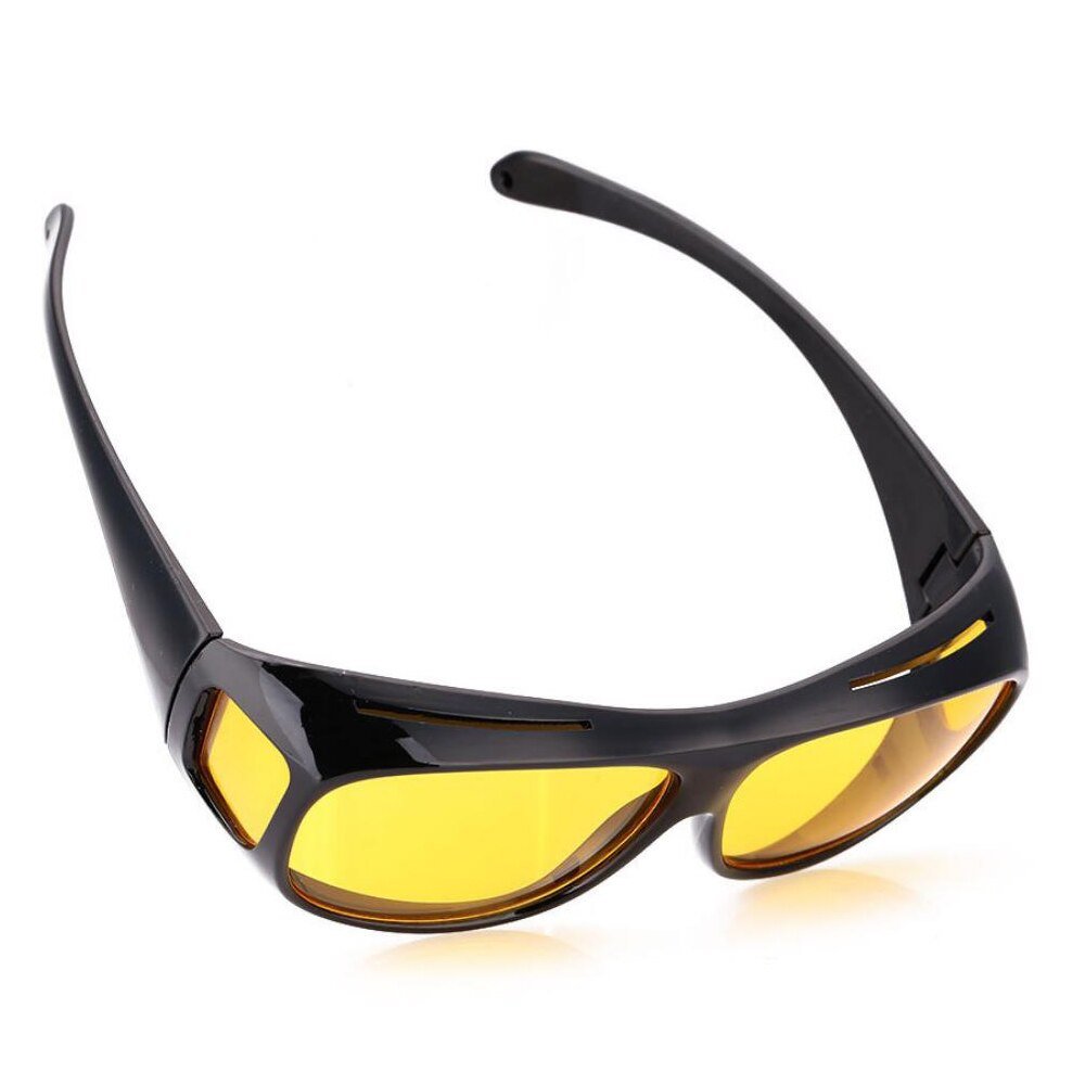 Yellow Tinted Anti-Glare Night Driving Glasses for Spectacle Users
