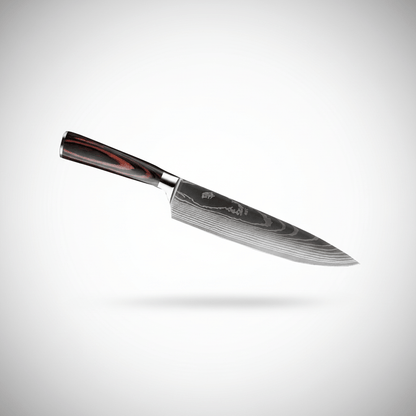 20 cm Professional Kitchen Knife with Resin-Wood Handle - Steel Chef's Style