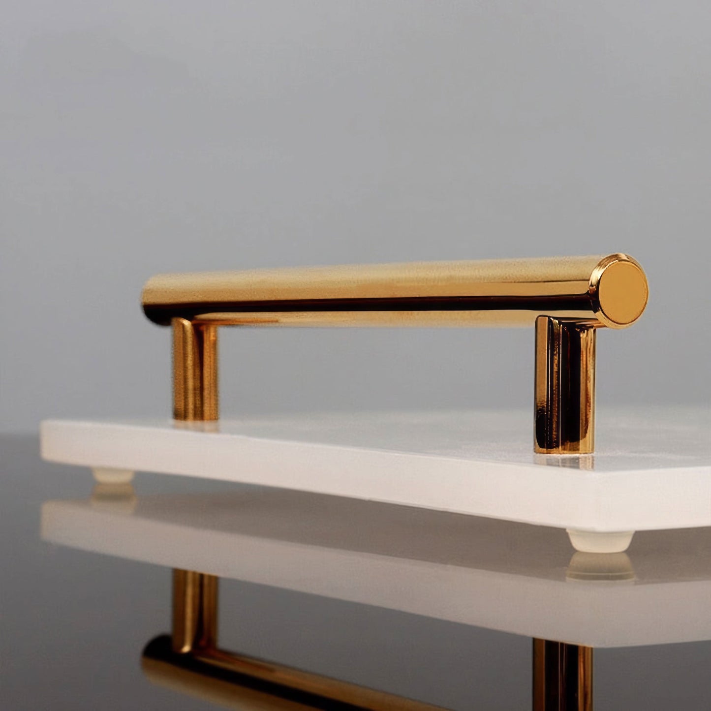 Modern Bathroom Decorative Cup with Gold Accent