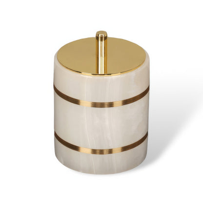 Modern Bathroom Decorative Cup with Gold Accent
