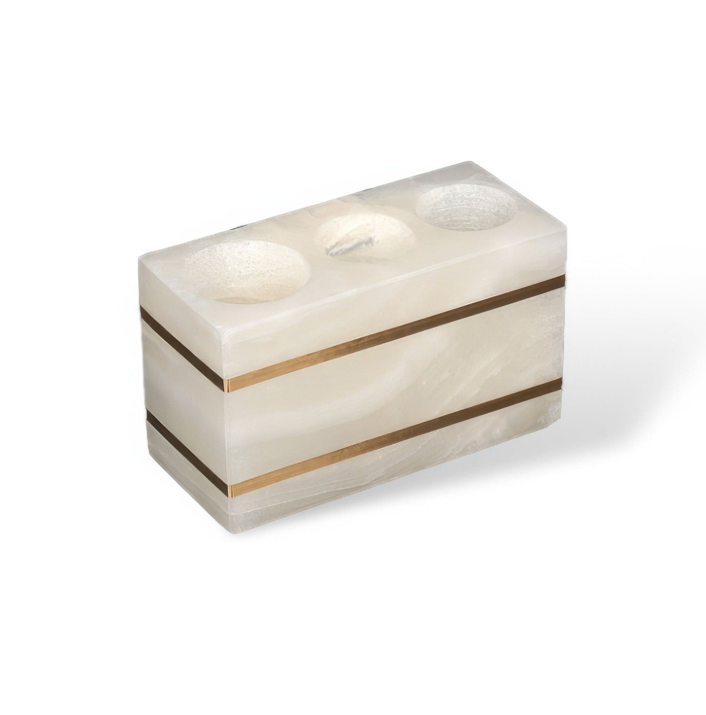Modern Bathroom Decorative Cup with Gold Accent