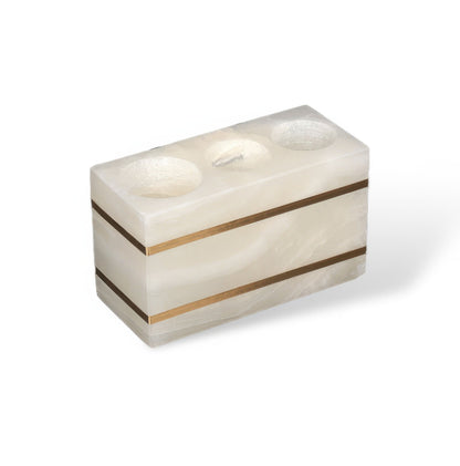 Modern Bathroom Decorative Cup with Gold Accent