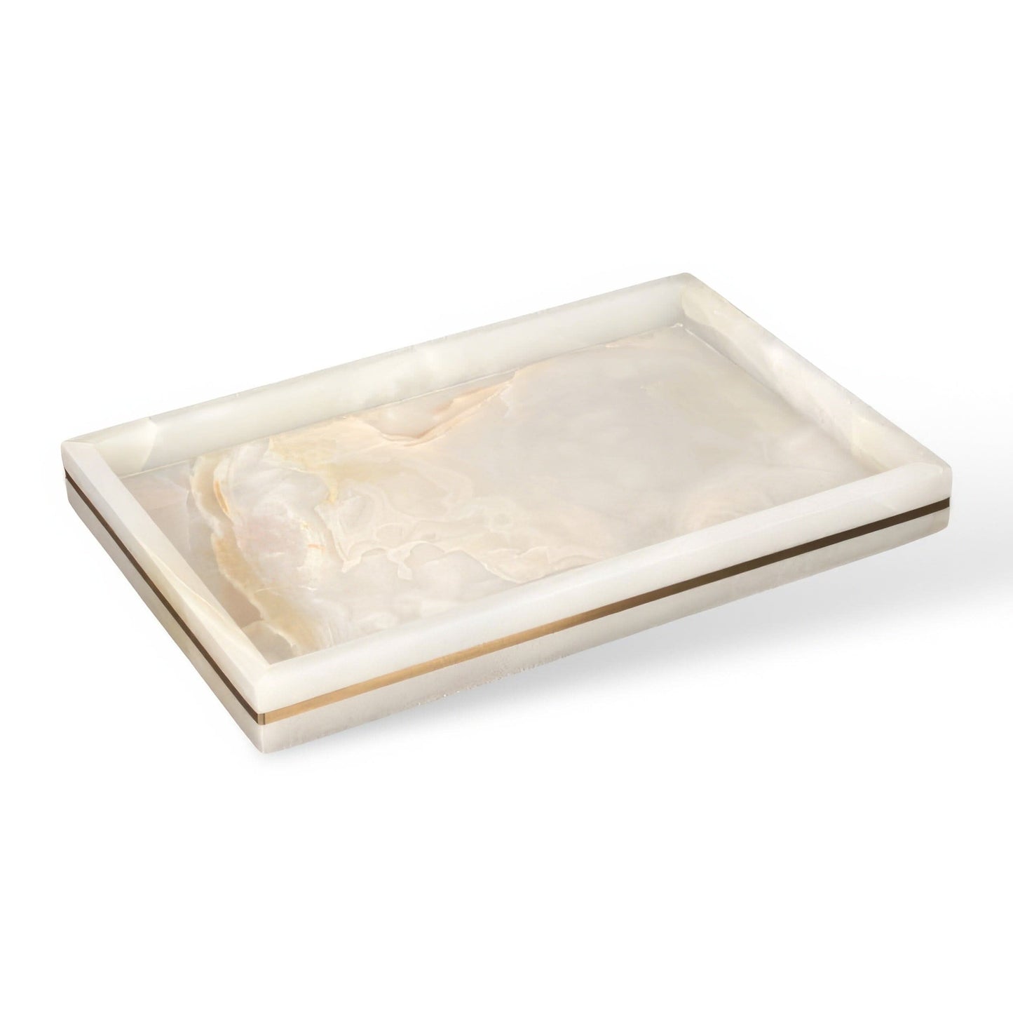 Modern Bathroom Decorative Cup with Gold Accent