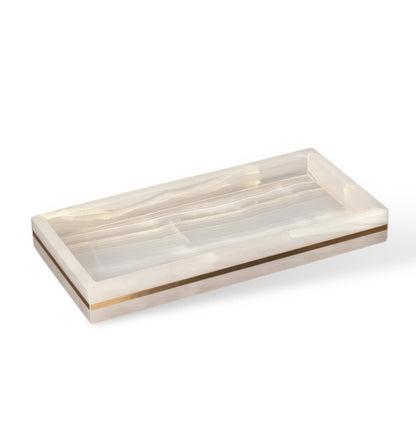 Modern Bathroom Decorative Cup with Gold Accent