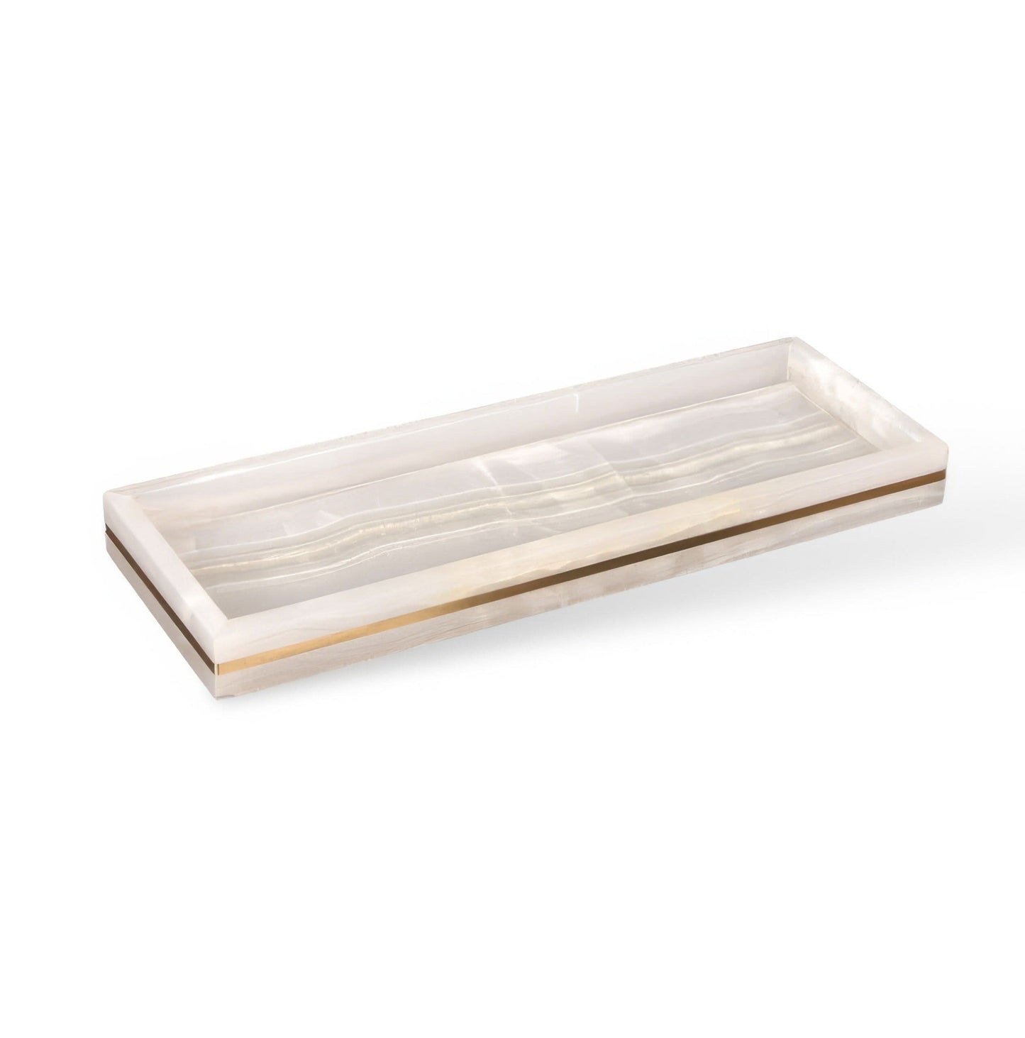 Modern Bathroom Decorative Cup with Gold Accent