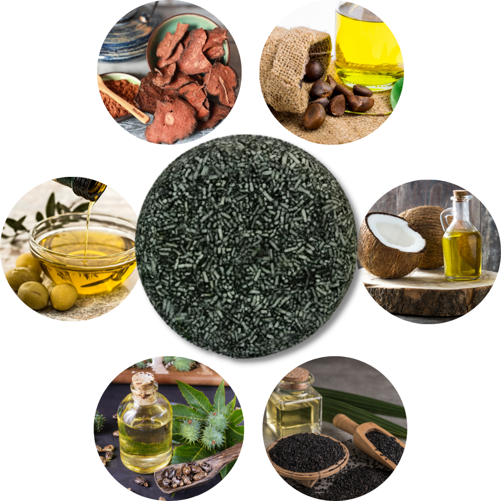 Natural Darkening Bar Shampoo for Hair