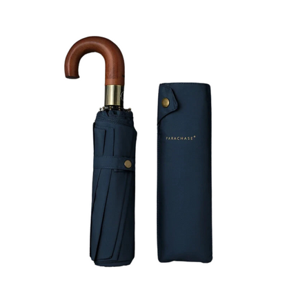 Automatic Umbrella with Windproof Design in Wood Finish