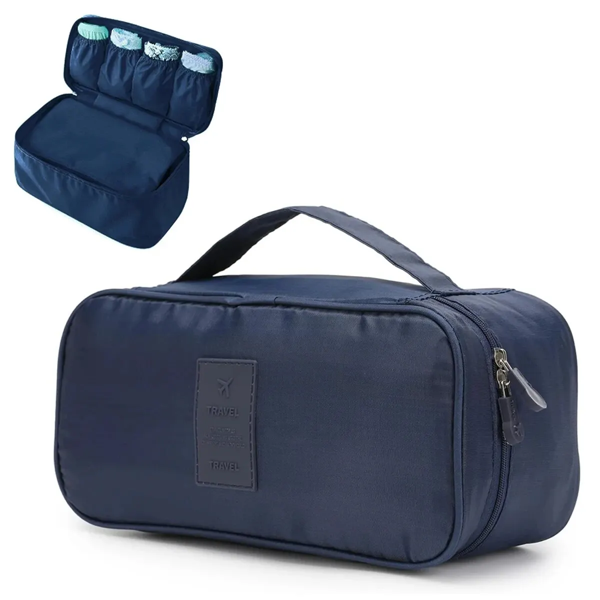 Toiletry and Cosmetic Case Organizer Bags for Multi-Function Bra Storage