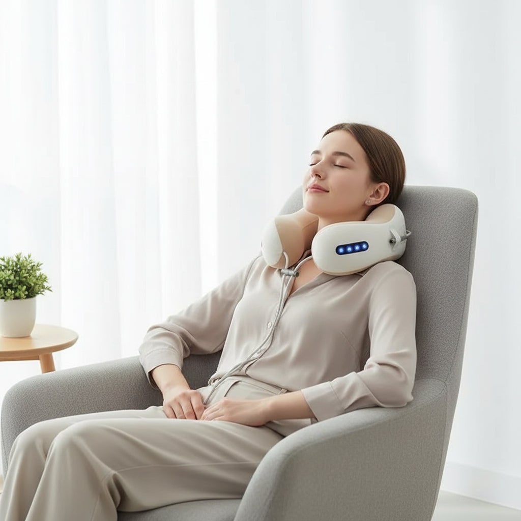 ErgoHeat Neck and Shoulder Relief Cushion with Rechargeable Comfort