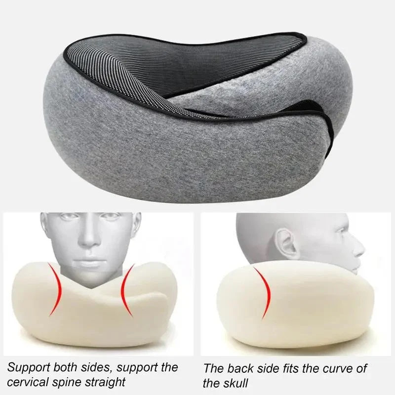 Travel Neck Pillow with Ergonomic Design for Comfort